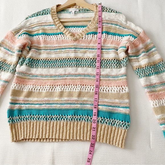 Olivia Sky Colorful Crochet Sweater - Picture 8 of 9